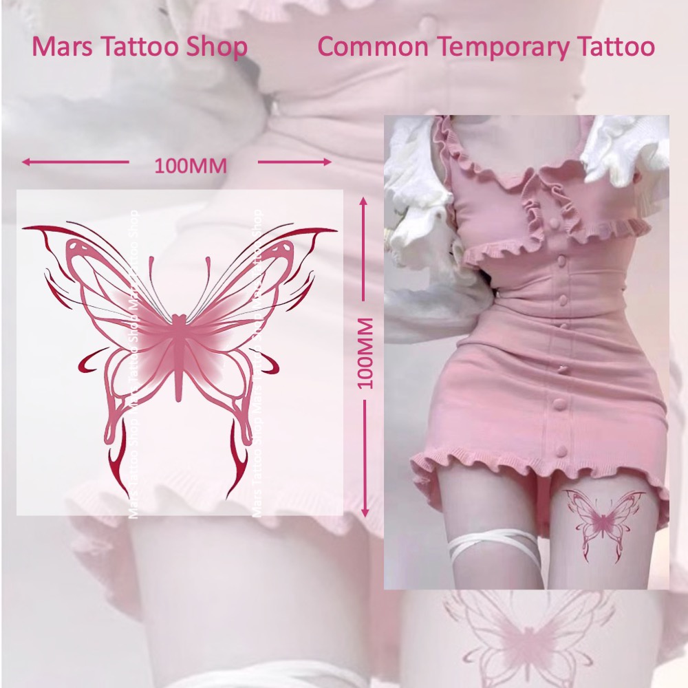 【Mars Tattoo】สติกเกอร์รอยสักชั่วคราว ลายผีเสื้อ ผีเสื้อ ติดทนนาน CX063