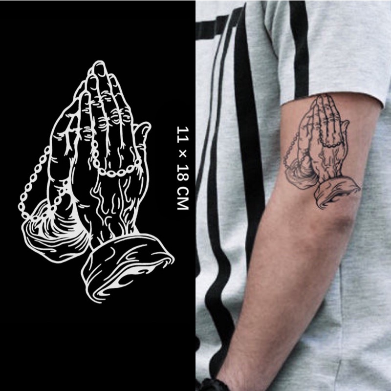 【Mars Tattoo】ใหม่ สติกเกอร์รอยสักชั่วคราว กึ่งถาวร 2 สัปดาห์ ติดทนนาน D018