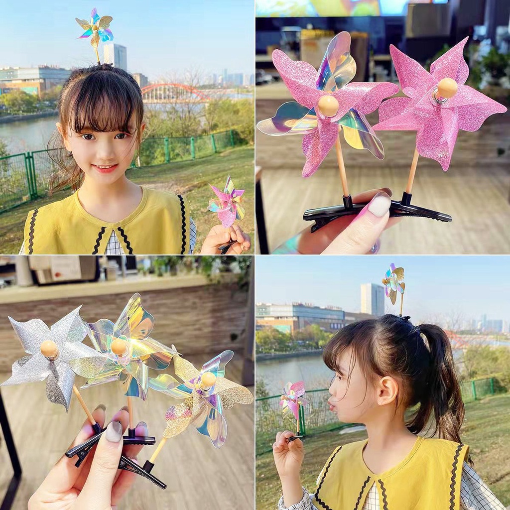 【พร้อมส่ง】กิ๊บติดผม รูปกังหันลม เป็ด หัวใจน่ารัก เครื่องประดับ สําหรับนักเรียน เด็ก
