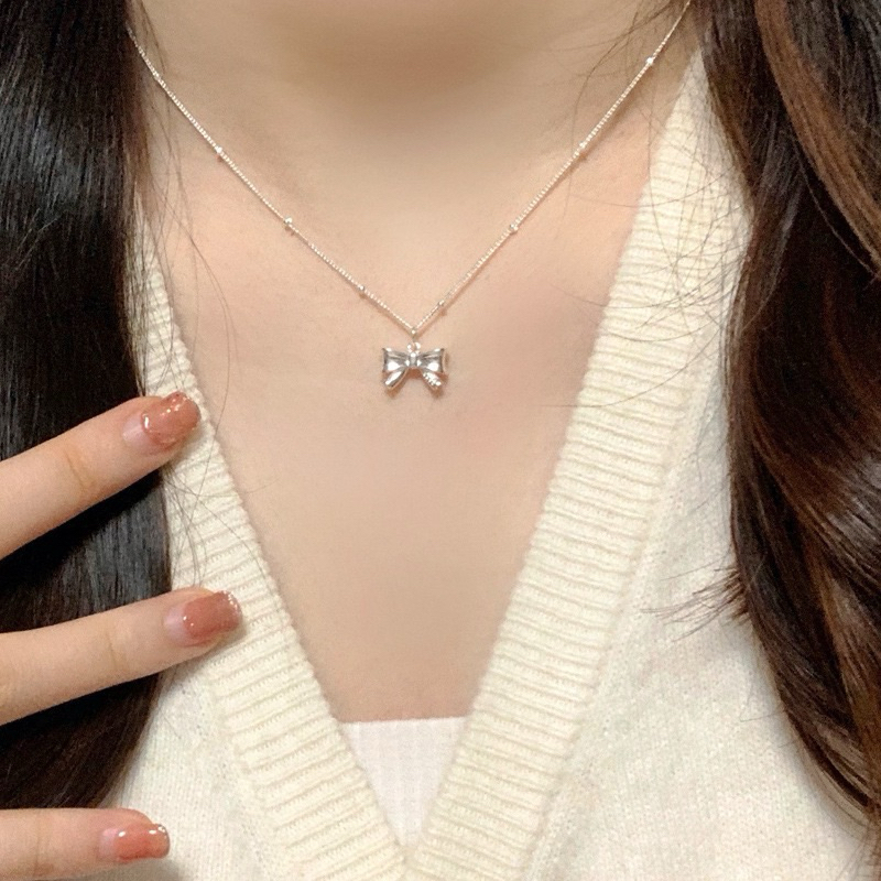 ꒰พร้อมส่ง꒱ ♡ Charlotte Necklace | สร้อยคอโซ่จี้โบว์ | สร้อยคอสไตล์เกาหลี ✩☼