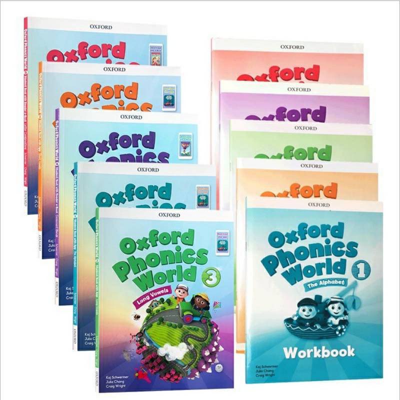 10 เล่ม Oxford phonics world 1-5 หนังสือ ภาษาอังกฤษ หนังสือเรียน พร้อมแบบฝึกหัด สำหรับเด็กวัยประถม