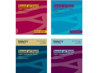 หนังสือตัวอย่างข้อสอบอ่านโน้ตเปียโน Trinity Sound at Sight: Sight reading for Piano เล่ม 1-4