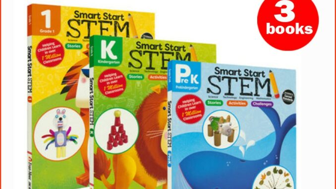 (มีขายแยกเล่ม)  แบบฝึกหัดภาษาอังกฤษ Smart Start STEM Books ชุด 3 เล่ม ที่จะช่วยให้เด็กๆ สนุกไปกับวิทยาศาตร์ อายุ 4-7 ปี