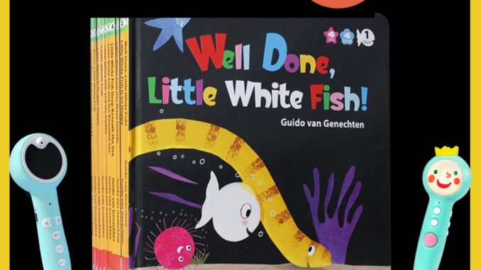 (พร้อมส่ง)  Little white fish  เซต 10 เล่ม หนังสือสองภาษา อังกฤษ-จีน ปากกาลูกอ๊อด และ ปากกาเจ้าชายน้อย อ่านได้