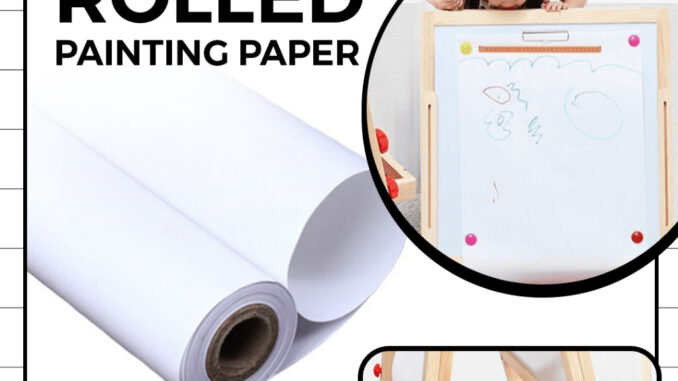 Rolled Painting Paper ม้วนกระดาษวาดเขียน กระดาษวาดเขียน ยาว 5 เมตร