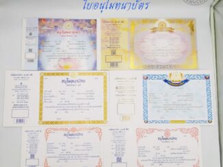 ใบอนุโมทนาบัตร ใบอนุโมทนาบัตร (((แบบกระดาษบาง กระดาษแข็ง)))