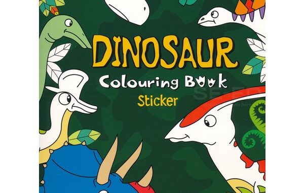 Bundanjai (หนังสือเด็ก) Dinosaur Colouring Book Sticker