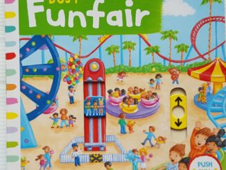 Busy Fun fair (push pull slide board book)  ของใหม่ของแท้นำเข้าจากประเทศอังกฤษ