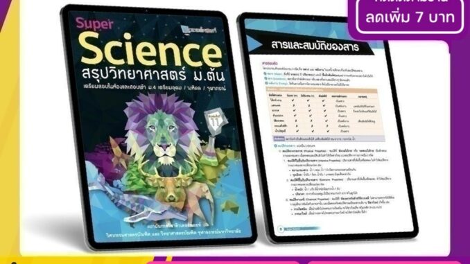 [โปรปีใหม่ ลดพิเศษ 2 ต่อ] [E-BOOK] Super SCIENCE สรุปวิทยาศาสตร์ ม.ต้น (ติวเตอร์พอยท์)