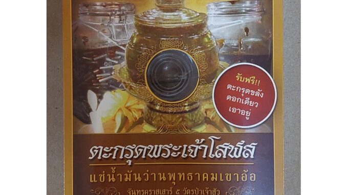 ตะกรุดพระเจ้าโสฬส แช่น้ำมันว่านพุทธคมเขาอ้อ + ตะกรุด (บรรจุกล่อง)