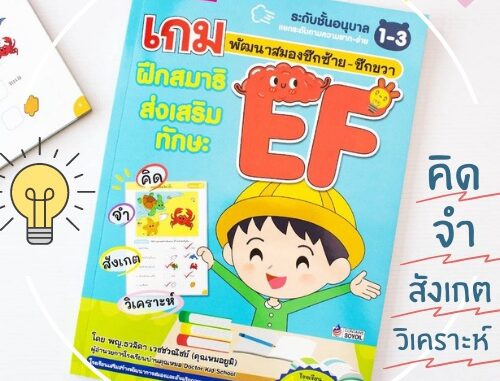 หนังสือเกมฝึกสมาธิ ส่งเสริมทักษะ EF พัฒนาสมองซีกซ้าย-ซีกขวา ระดับอนุบาล