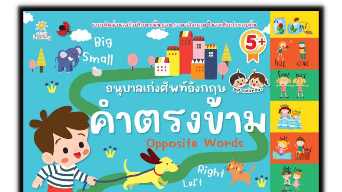 หนังสือ อนุบาลเก่งศัพท์อังกฤษคำตรงข้าม : หนังสือเด็ก พัฒนาทักษะ ภาษาอังกฤษสำหรับเด็ก