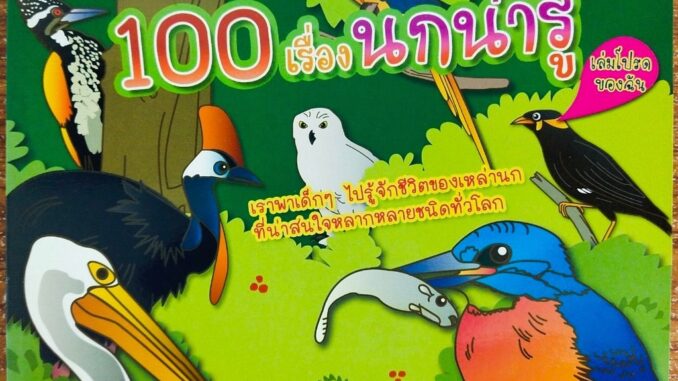 หนังสือเด็ก ความรู้รอบตัว เด็กปฐมวัยเกี่ยวกับเรื่องนกชนิดต่างๆ ชุด ความรู้รอบตัว  100 เรื่องนกน่ารู้