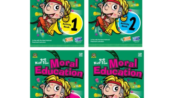 หนังสือเรียนอนุบาล Kids' Time Moral Education Activity แบบเรียนอนุบาล แบบฝึกหัดเด็ก Pelangithai