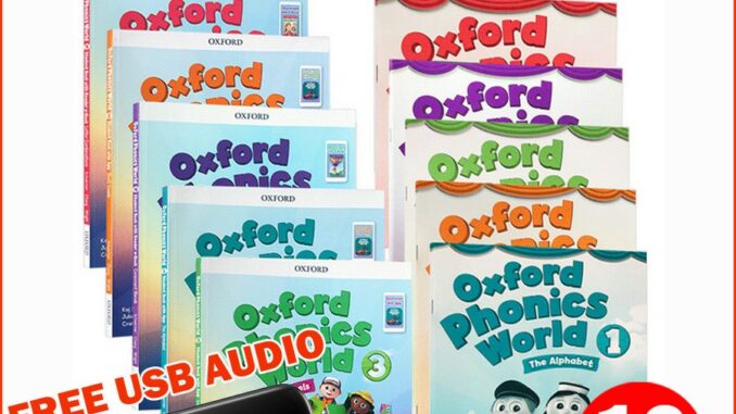 *พร้อมส่ง ฟรี USB/CD  แบบฝึกหัดOxford Phonics World 10 เล่ม + CD 10 แผ่น Level 1-5 สำหรับน้องๆวัยประถมนะคะ