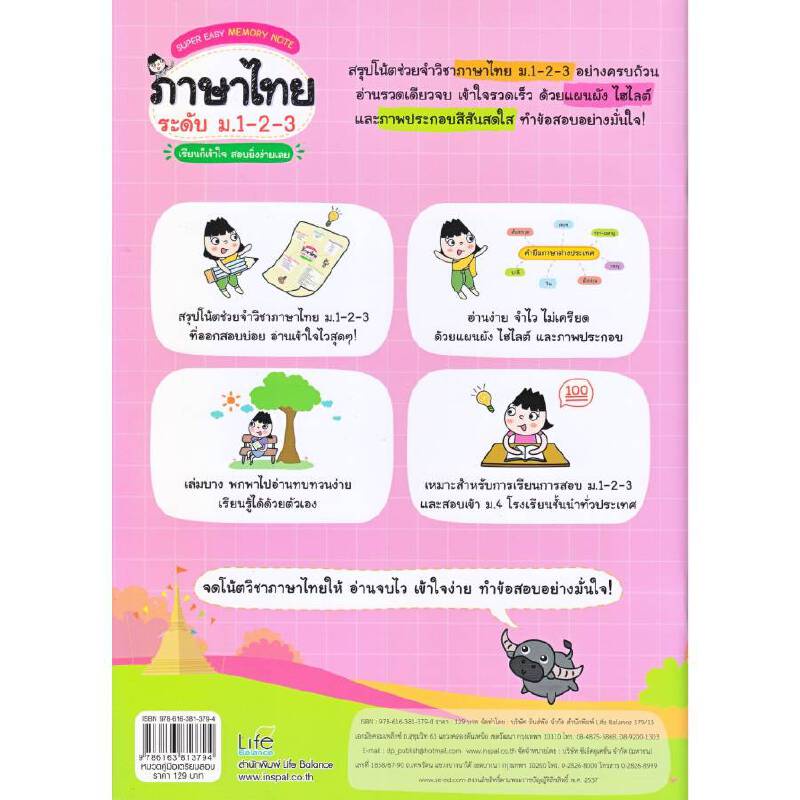 B2S หนังสือ Super Easy Memory Note ภาษาไทย ระดับ ม.1-2-3