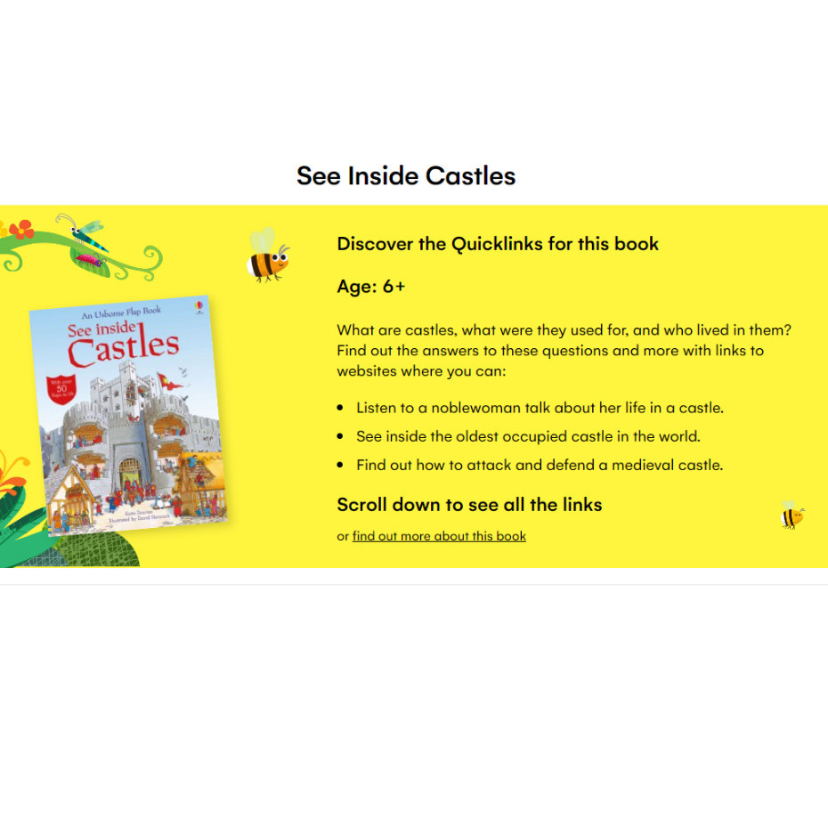 DKTODAY หนังสือ USBORNE SEE INSIDE CASTLES (AGE 6+)