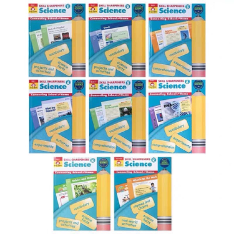 Evan-Moor Skill Sharpeners Science, Grade Pre K-Grade 3,Activity Books