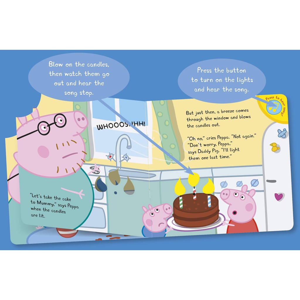 Peppa Pig: Happy Birthday! หนังสือเด็ก ภาษาอังกฤษ บอร์ดบุ๊ค กดมีเสียง Board Book เป๊บป้า #09049 [Z]