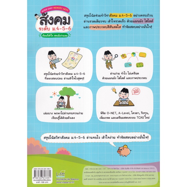 Se-ed (ซีเอ็ด) : หนังสือ Super Easy Memory Note สังคม ระดับ ม.4-5-6 เรียนก็เข้าใจ สอบยิ่งง่ายเลย