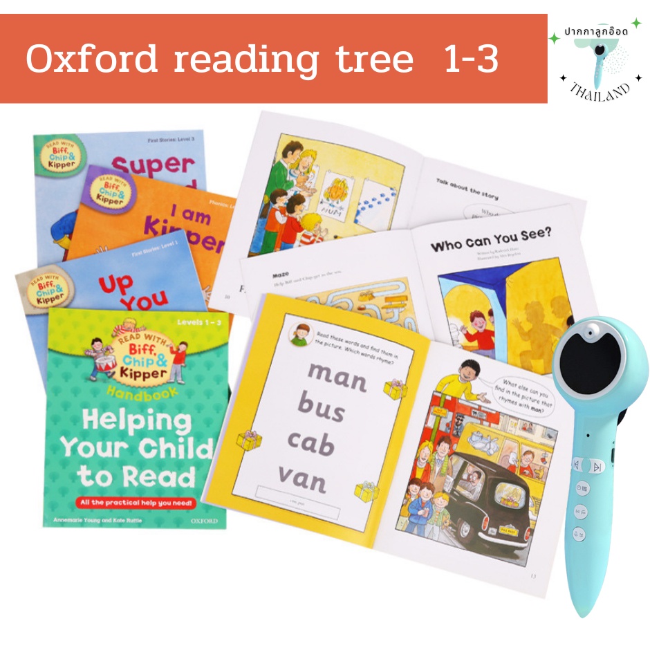 (พร้อมส่ง)  Oxford Reading Tree  Biff, Chip and Kipper   Level 1-12 สามารถเลือกเวอร์ชั่นสำหรับปากกาลูกอ๊อดอ่านได้