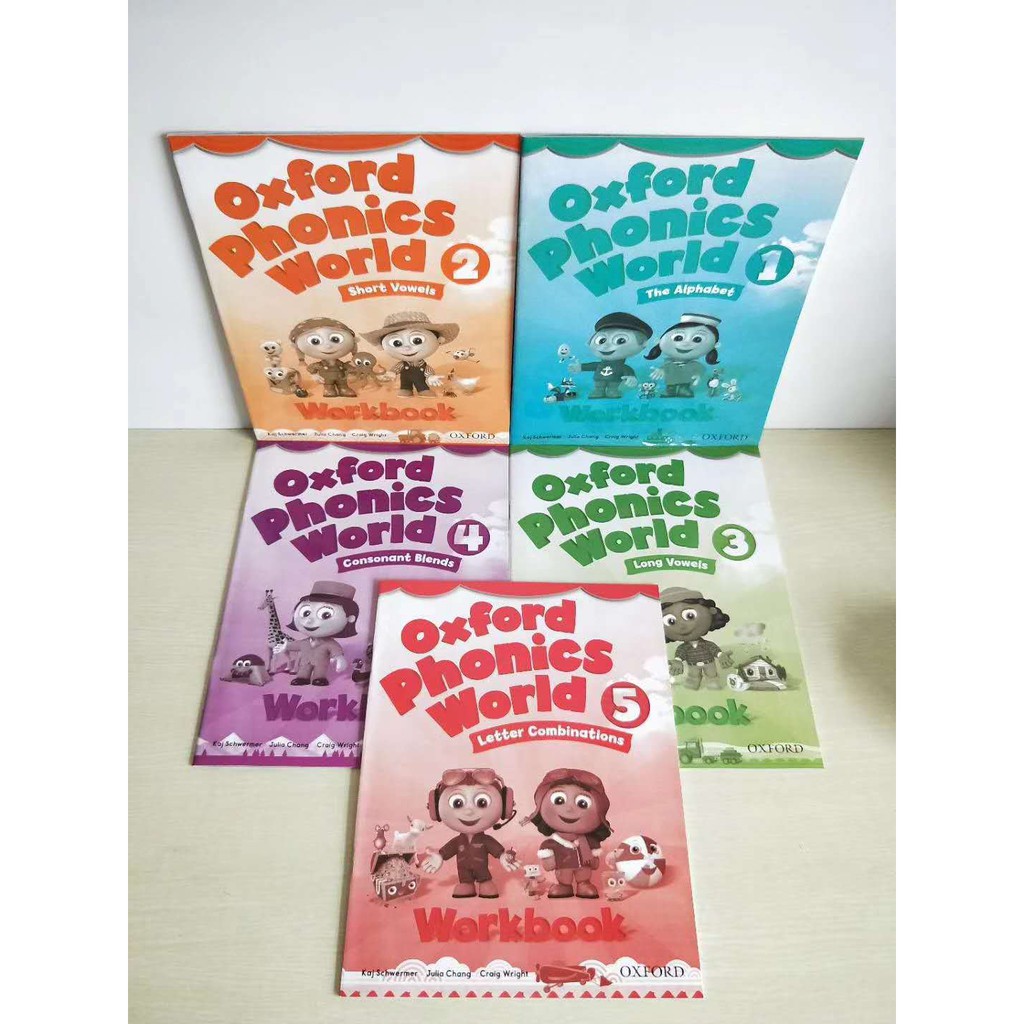 *พร้อมส่ง ฟรี USB/CD  แบบฝึกหัดOxford Phonics World 10 เล่ม + CD 10 แผ่น Level 1-5 สำหรับน้องๆวัยประถมนะคะ