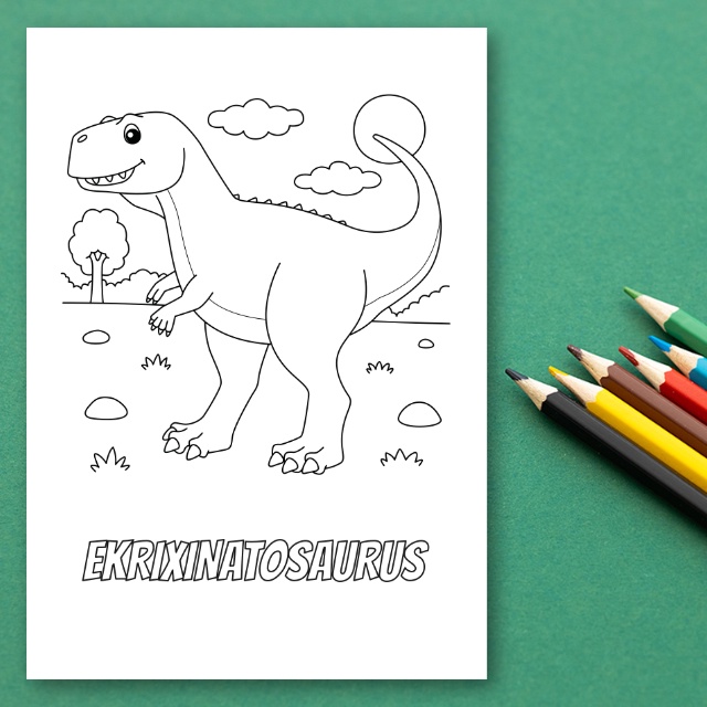 สมุดระบายสีไดโนเสาร์ - Dinosaur Coloring Book