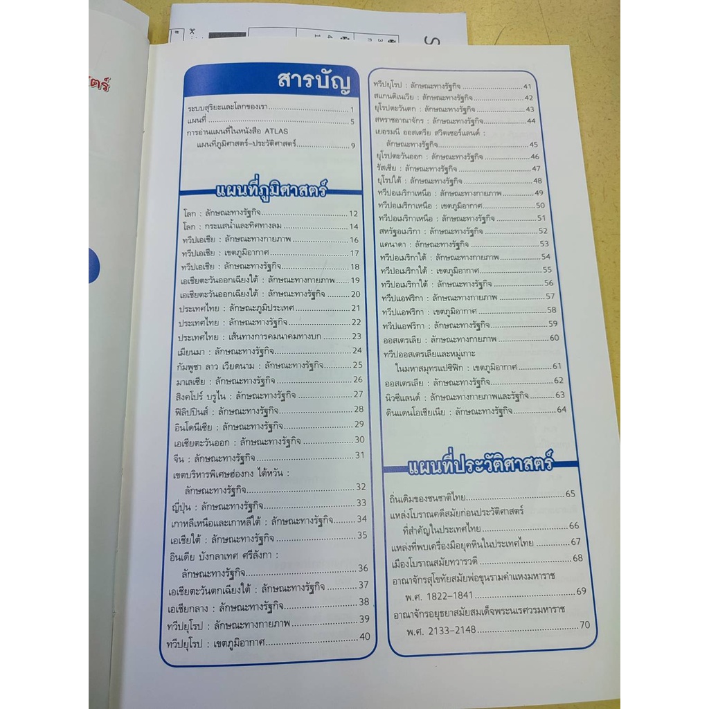 หนังสือATLAS แผนที่ภูมิศาสตร์-ประวัติศาสตร์ ฉบับปรับปรุงล่าสุ9789741877102#วัฒนาพานิช(วพ)