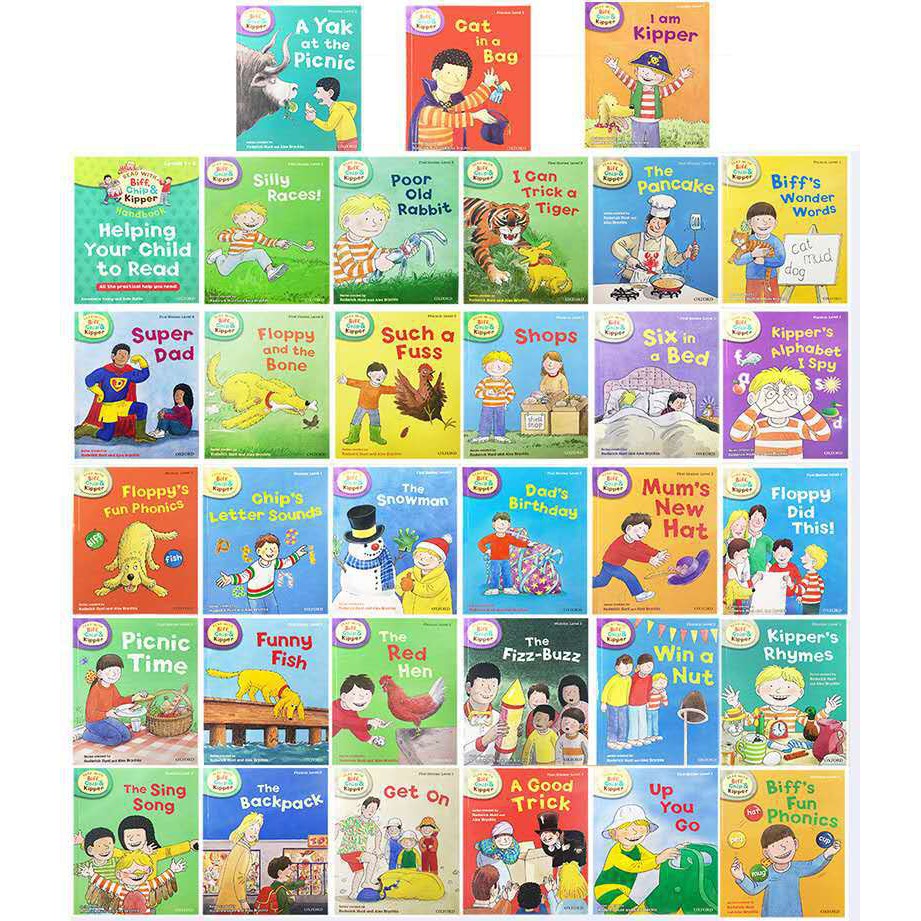 (ใช้โค้ดรับcoinคืน10%ได้) *ส่งไว มีไฟล์เสียง*   หนังสือ  Oxford Reading Tree Read with Biff Chip & Kipper Level 1-3 จำนวน 33 Books