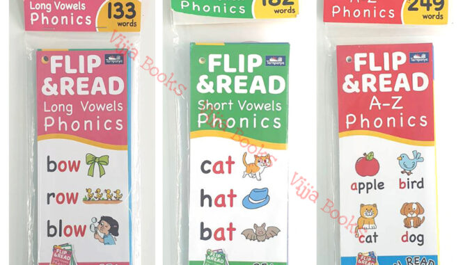 Flip & Read Phonics A-Z Short Vowels Long Vowels สื่อการเรียนการสอน ระดับอนุบาล - ประถม เลือกแบบได้ [TP]