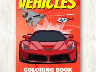 สมุดระบายสียานพาหนะ Vehicles Coloring Book