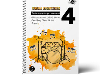 หนังสือแบบฝึกหัดกลองชุด   Drum Exercises 4   Technique Improvement (32nd Notes