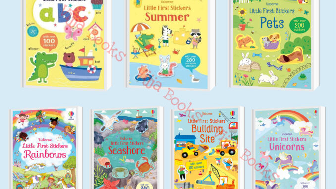 Usborne Little First Stickers หนังสือเด็ก สติ๊กเกอร์ ภาษาอังกฤษ ปกอ่อน Building Site Pets Seashore เลือกเล่มได้ [Z]