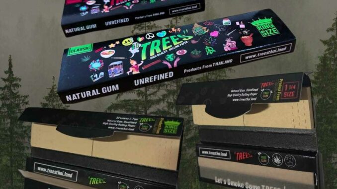 TREES rolling paper กระดาษพร้อมฟิลเตอร์-2in1COMBO-pack! Kingsize (110mm) & 1 1/4 (79mm) กระดาษโรล ยี่ห้อ ทรีส์ ขนาด