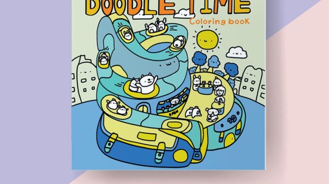 [ระบายสีสนุก] สมุดระบายสี Doodle Time coloring book 24หน้า สมุดระบายสีสำหรับเด็กผู้ใหญ่ บรรเทาความเครียดฆ่าเวลา