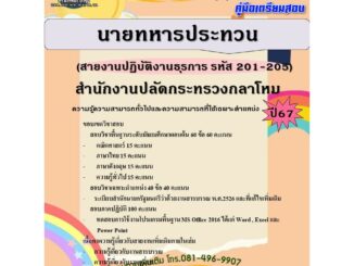 คู่มือสอบนายทหารประทวน (สายงานปฏิบัติงานธุรการ รหัส 201-205) สำนักงานปลัดกระทรวงกลาโหม ปี 67