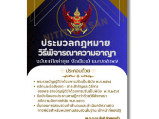 ประมวลกฎหมายวิธีพิจารณาความอาญา พร้อมพระราชบัญญัติว่าด้วยการปรับเป็นพินัย พ.ศ.๒๕๖๕ (จัดพิมพ์ ปี พ.ศ.๒๕๖๗)