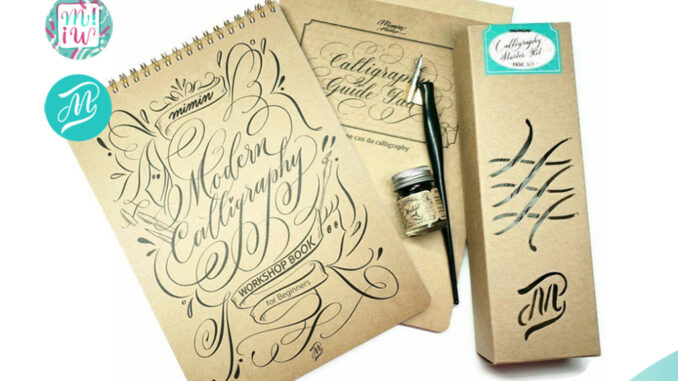 หนังสือฝึกเขียนอักษร Calligraphy Workshop Book โดย Mimin Studio