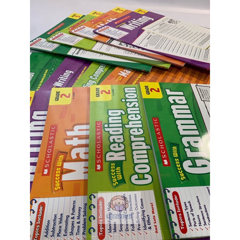 SCHOLASTIC Scholastic Success With Math/Grammar/Writing/Reading Comprehension Grade 1-5 สมุดออกกําลังกายภาษาอังกฤษ