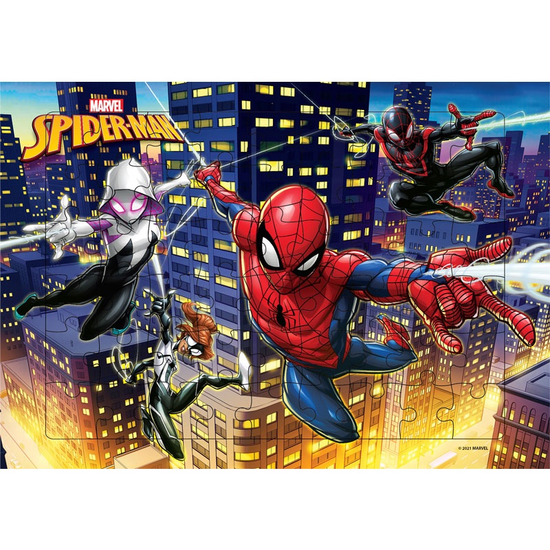 SPIDER-MAN Spider-Sense Tingling! หนังสือระบายสีเล่มใหญ่ + จิ๊กซอว์ และสีน้ำ สไปเดอร์แมน [K]