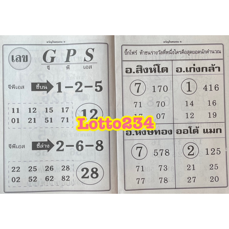 ขวัญใจคนจน รายงวด งวดใหม่ หนังสือหวย ล็อตเตอรี่ เลขเด็ด เลขดัง