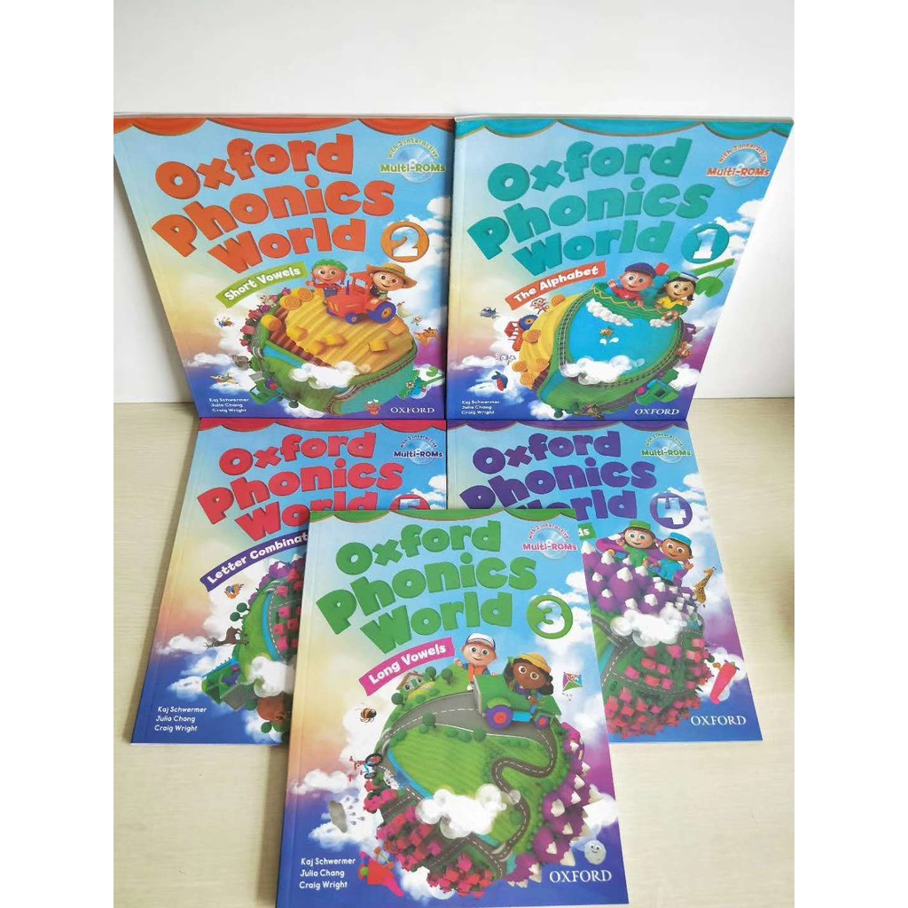 *พร้อมส่ง ฟรี USB/CD  แบบฝึกหัดOxford Phonics World 10 เล่ม + CD 10 แผ่น Level 1-5 สำหรับน้องๆวัยประถมนะคะ