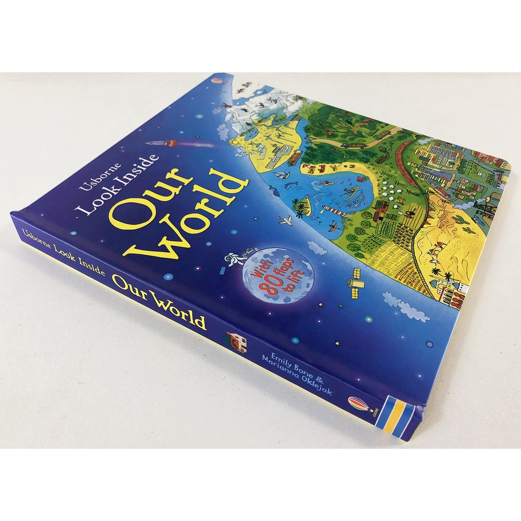 พร้อมส่ง หนังสือบอร์ดบุ๊ค หนังสือภาษาอังกฤษ Usborne Look Inside: Our World สำหรับเด็กเล็ก