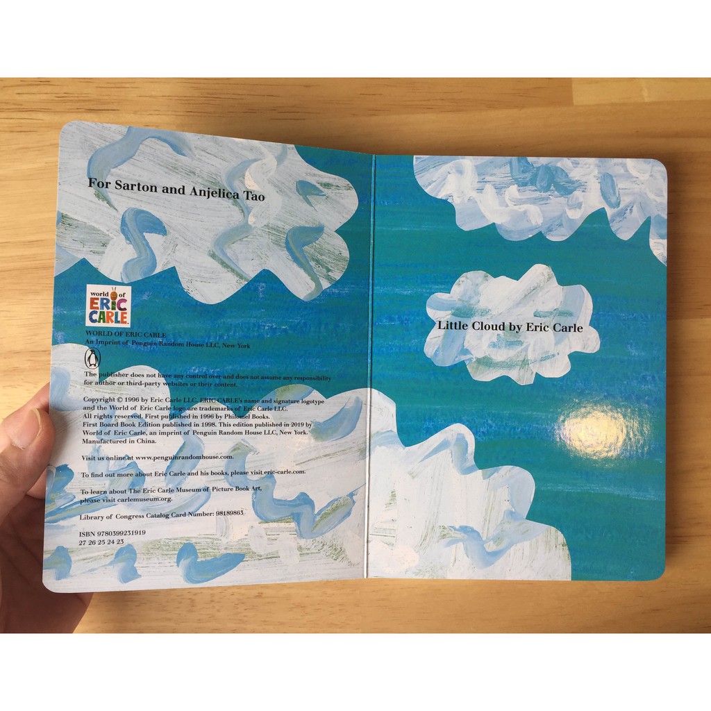 พร้อมส่ง++ ☁️Little Cloud by Eric Carle หนังสือภาษาอังกฤษสำหรับเด็ก นิทานภาษาอังกฤษ