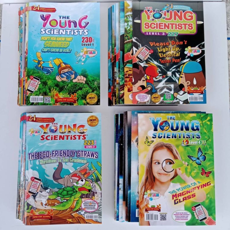 หนังสือชุด Young Scientist 2022 2023  level 1-4 การ์ตูน วิทยาศาสตร์ การ์ตูนความรู้ stem ใหม่ ล่าสุด