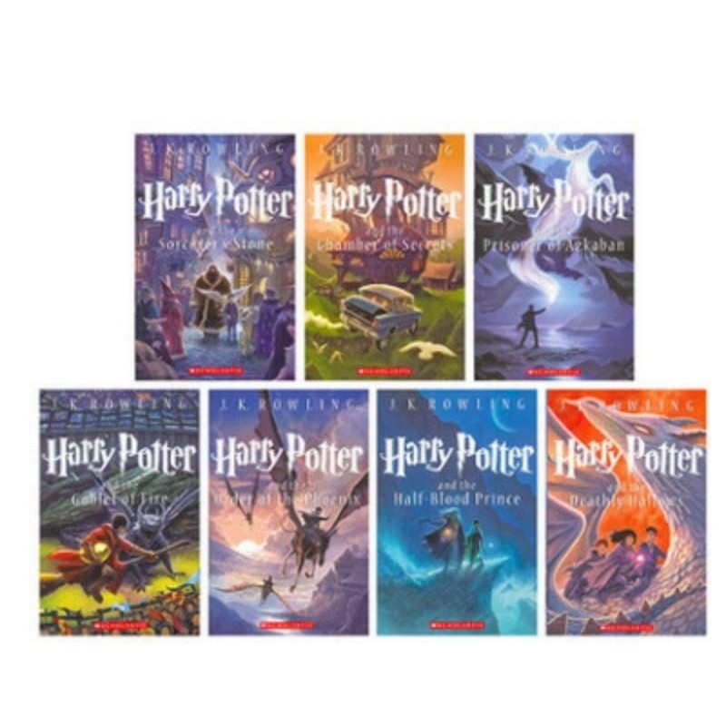 หนังสือชุดภาษาอังกฤษ Harry Potter 1-8哈利波特全英系列书籍1-8Harry Potter English Series Books 1-8