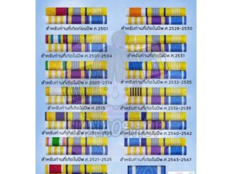 แพรแถบ เครื่องหมาย แพรแถบย่อตามปี พ.ศ. เกิด ใหม่ล่าสุด