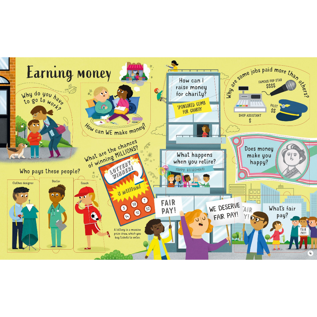 DKTODAY หนังสือ USBORNE LIFT-THE-FLAP Q&A ABOUT MONEY (AGE 6+)