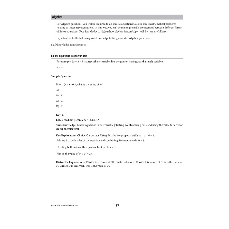 Digital SAT MATH PRICTICE QUESTION (ปี 2023)