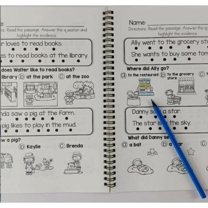 English Reading Comprehension for early readers  แบบฝึกหัดทบทวนภาษาอังกฤษ